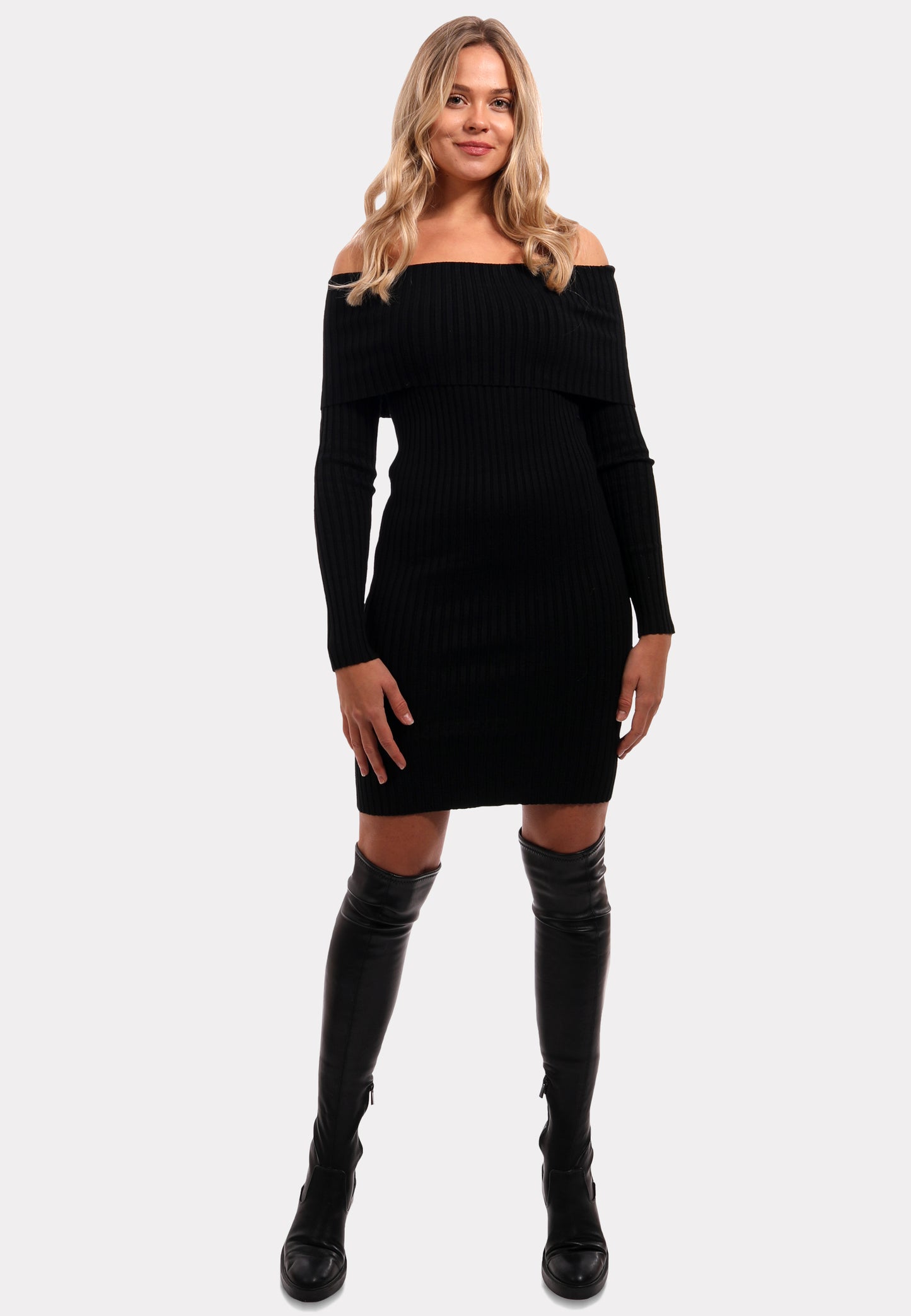 Designer-Strickkleid in Universalgröße