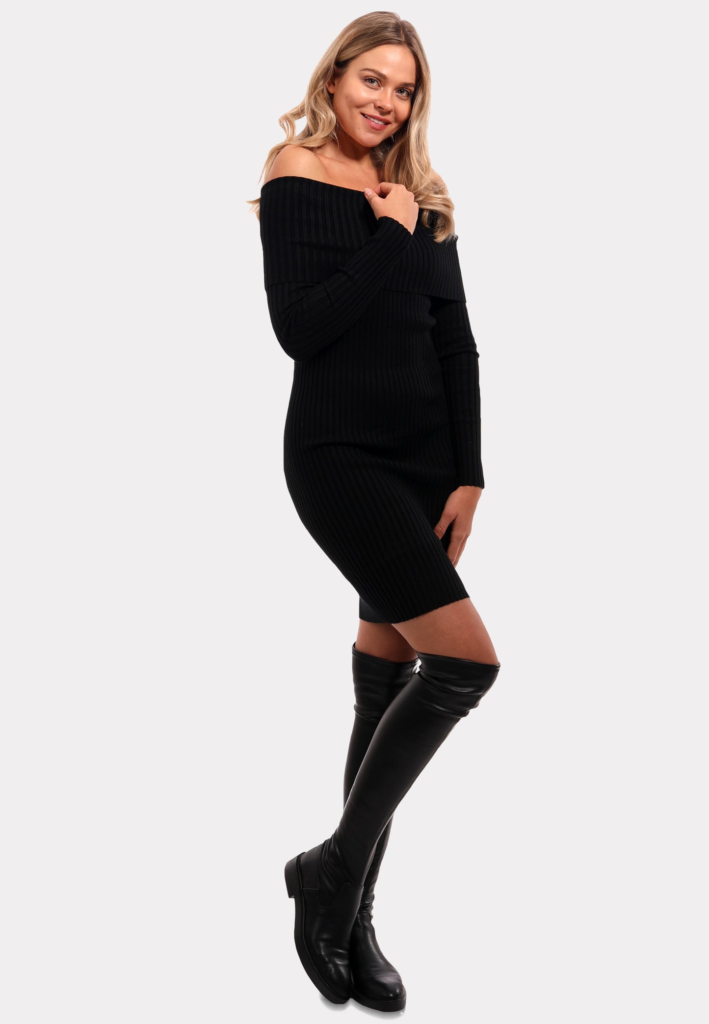 Designer-Strickkleid in Universalgröße
