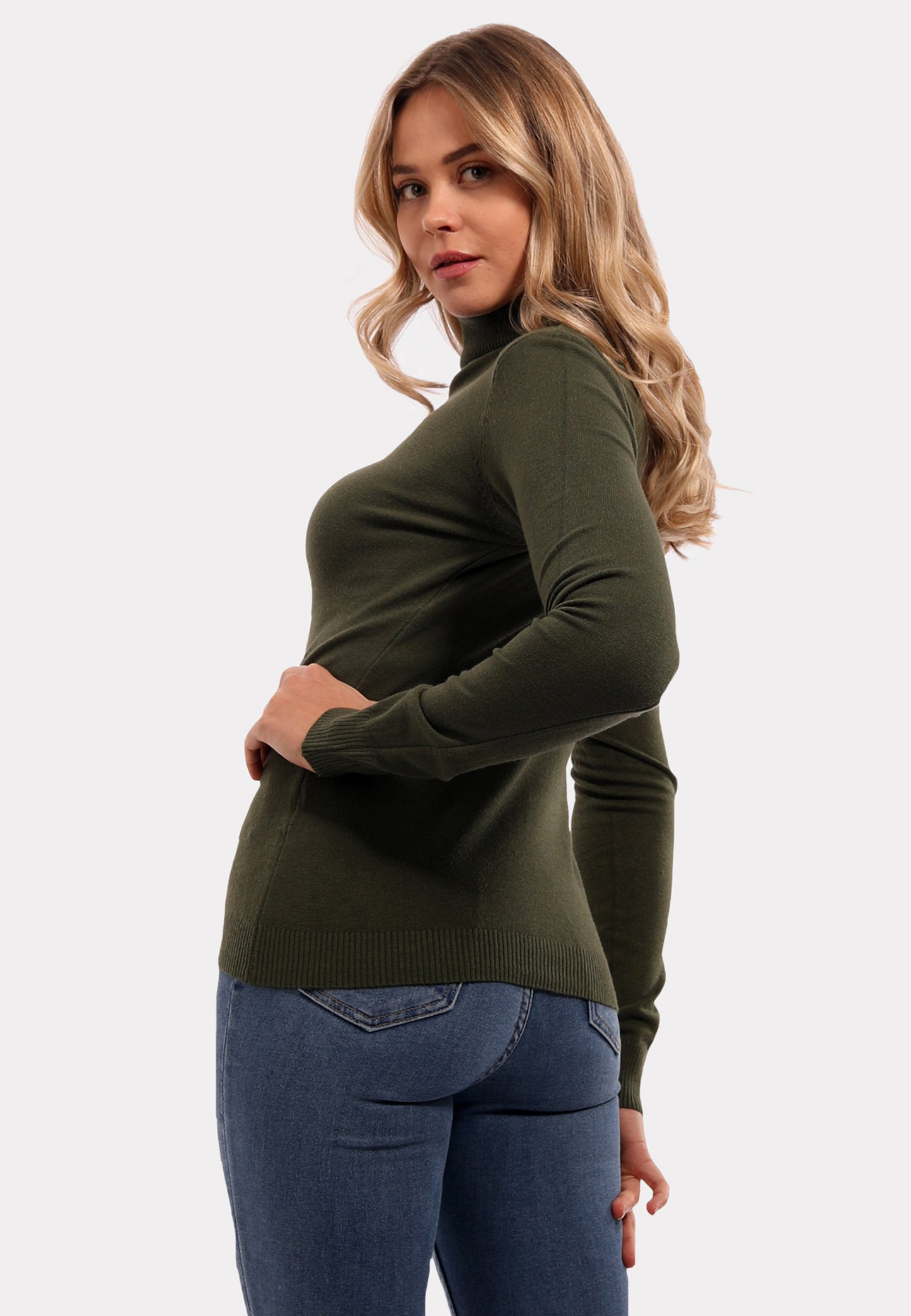 Basic Rollkragenpullover aus Feinstrick