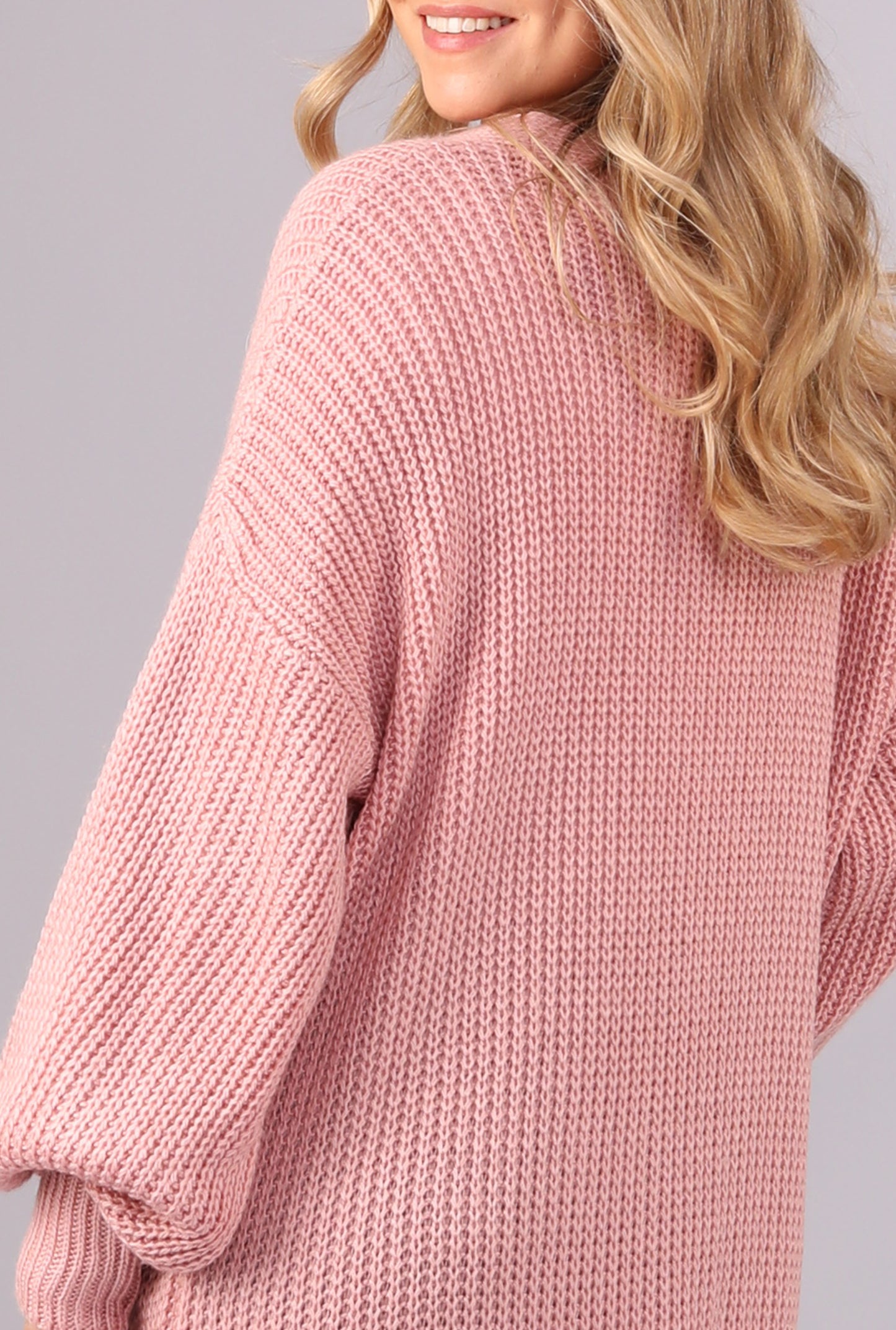 Basic Strickjacke Cardigan Verschlusslos mit Einschubtaschen