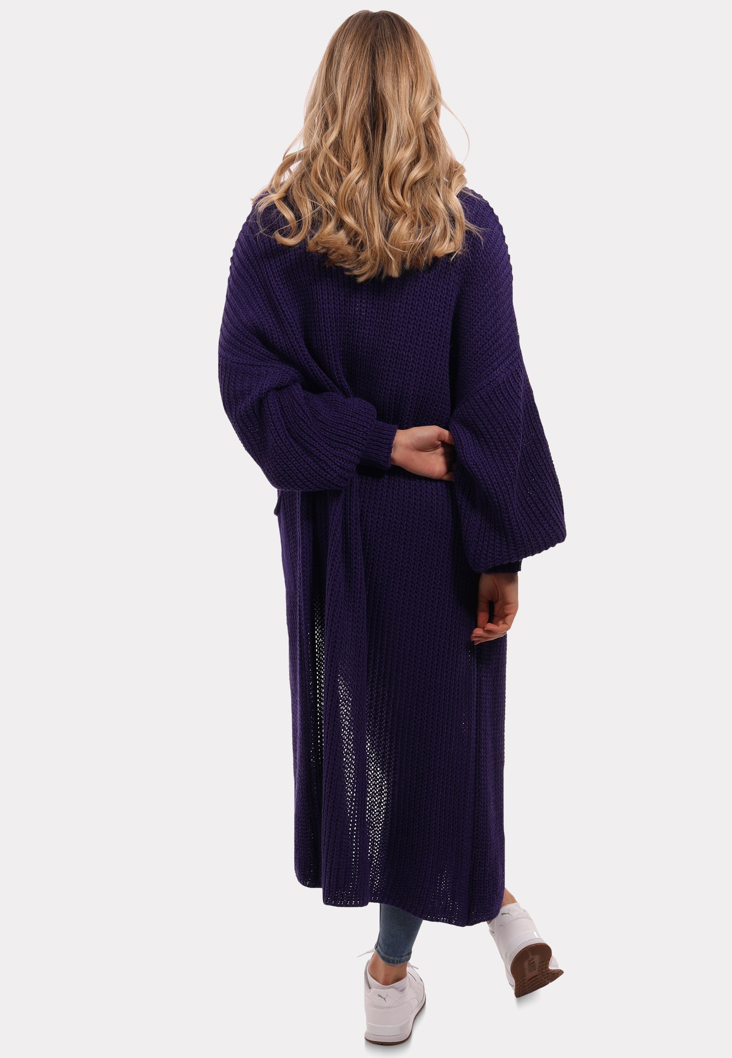 Basic Strickjacke Cardigan Verschlusslos mit Einschubtaschen