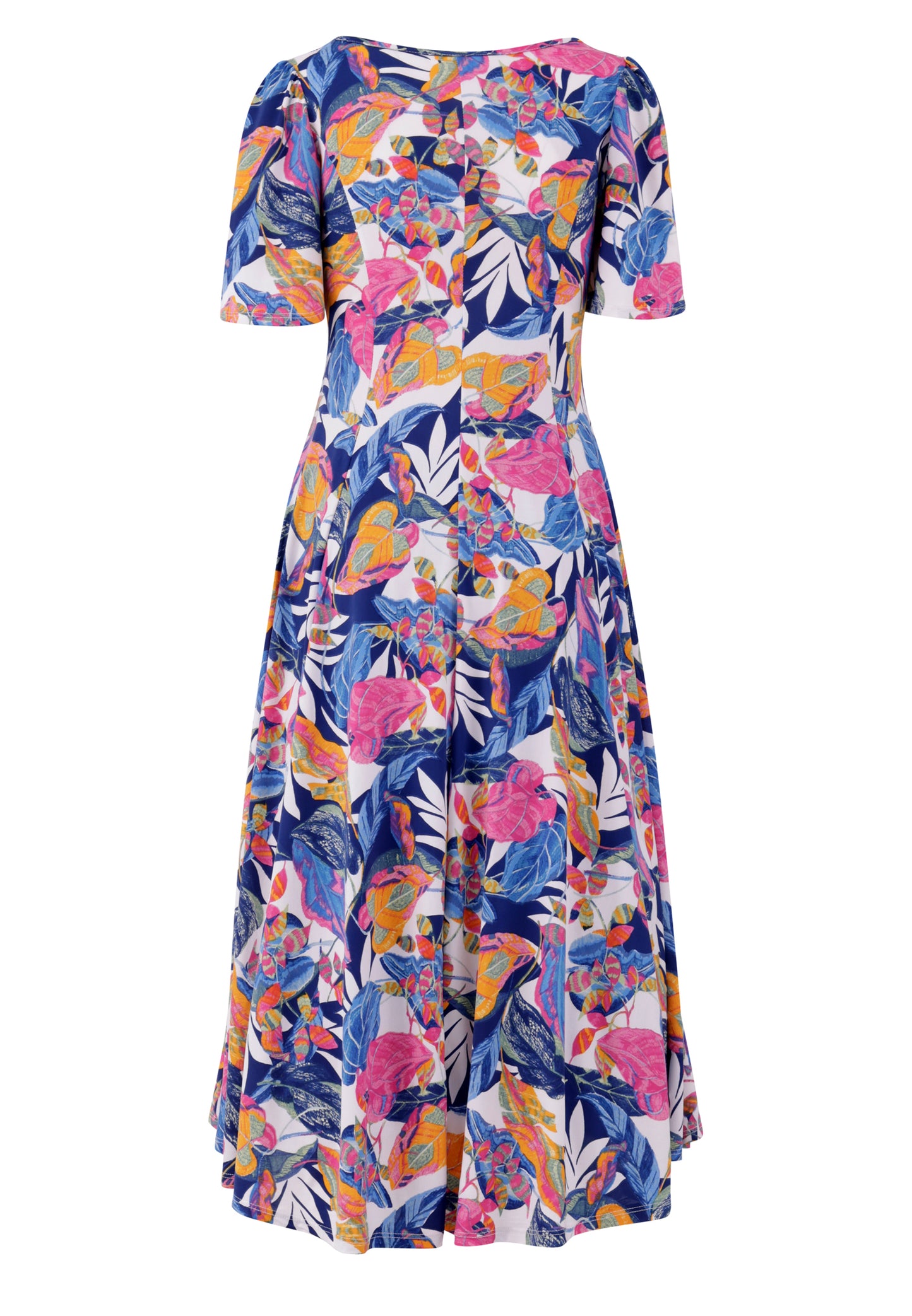 mit Rückenausschnitt und lebendigem Muster