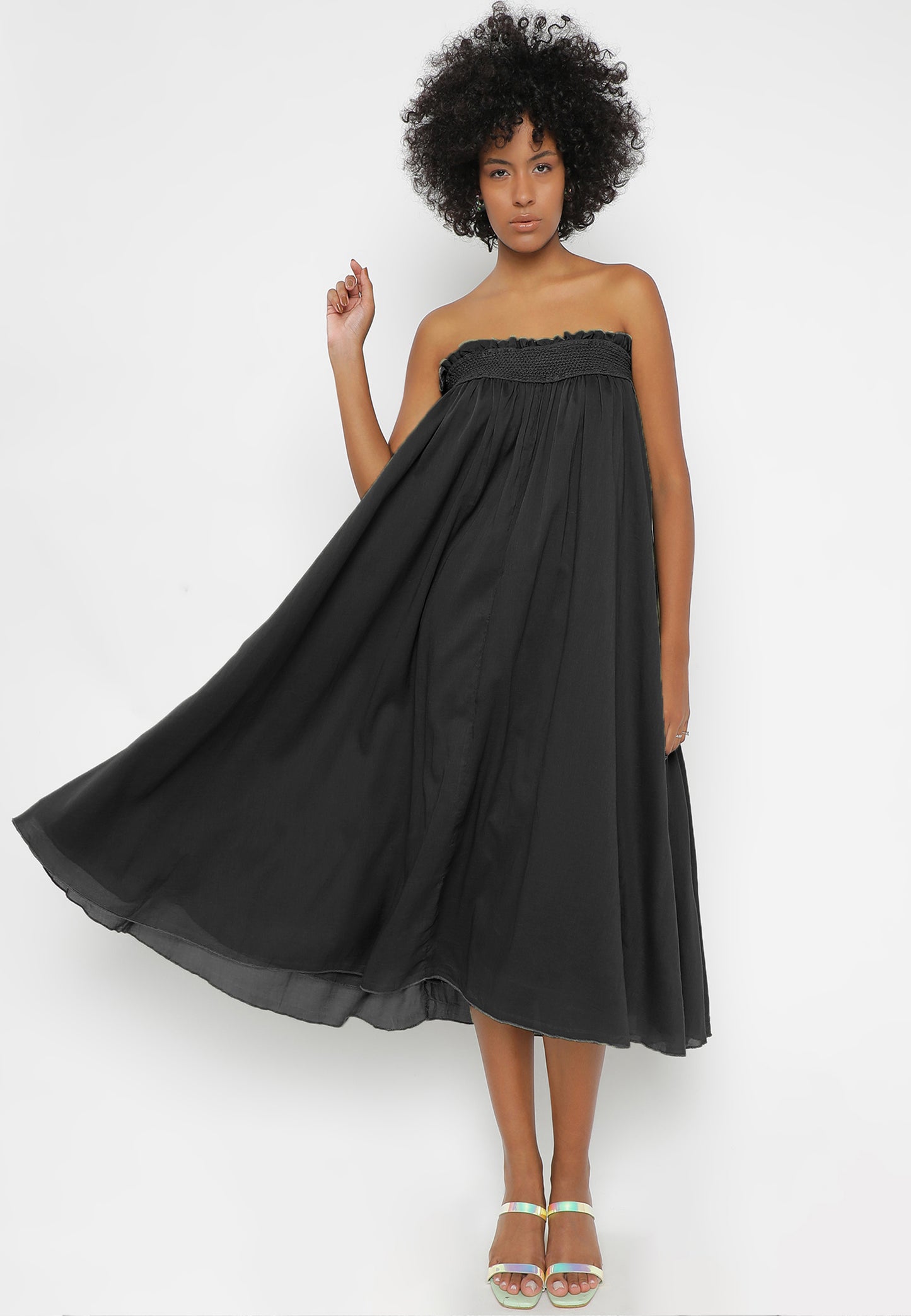 Vielseitiger Maxirock/Bandeau Kleid aus Baumwolle