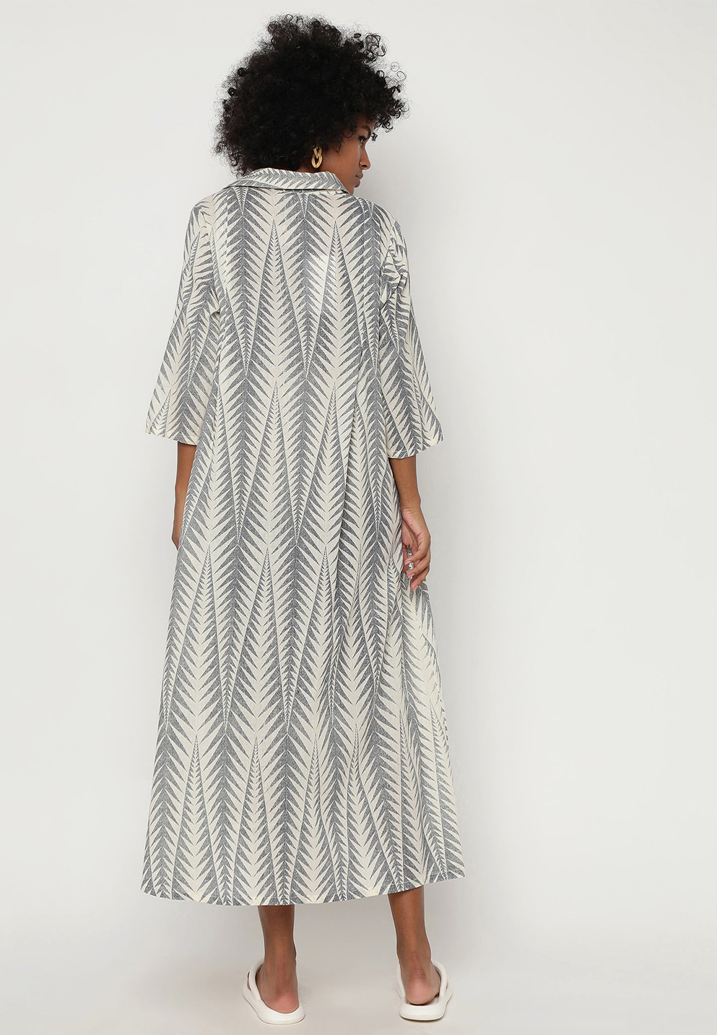 Luxuriöses Baumwolle Maxikleid – Einheitsgröße (34-44)