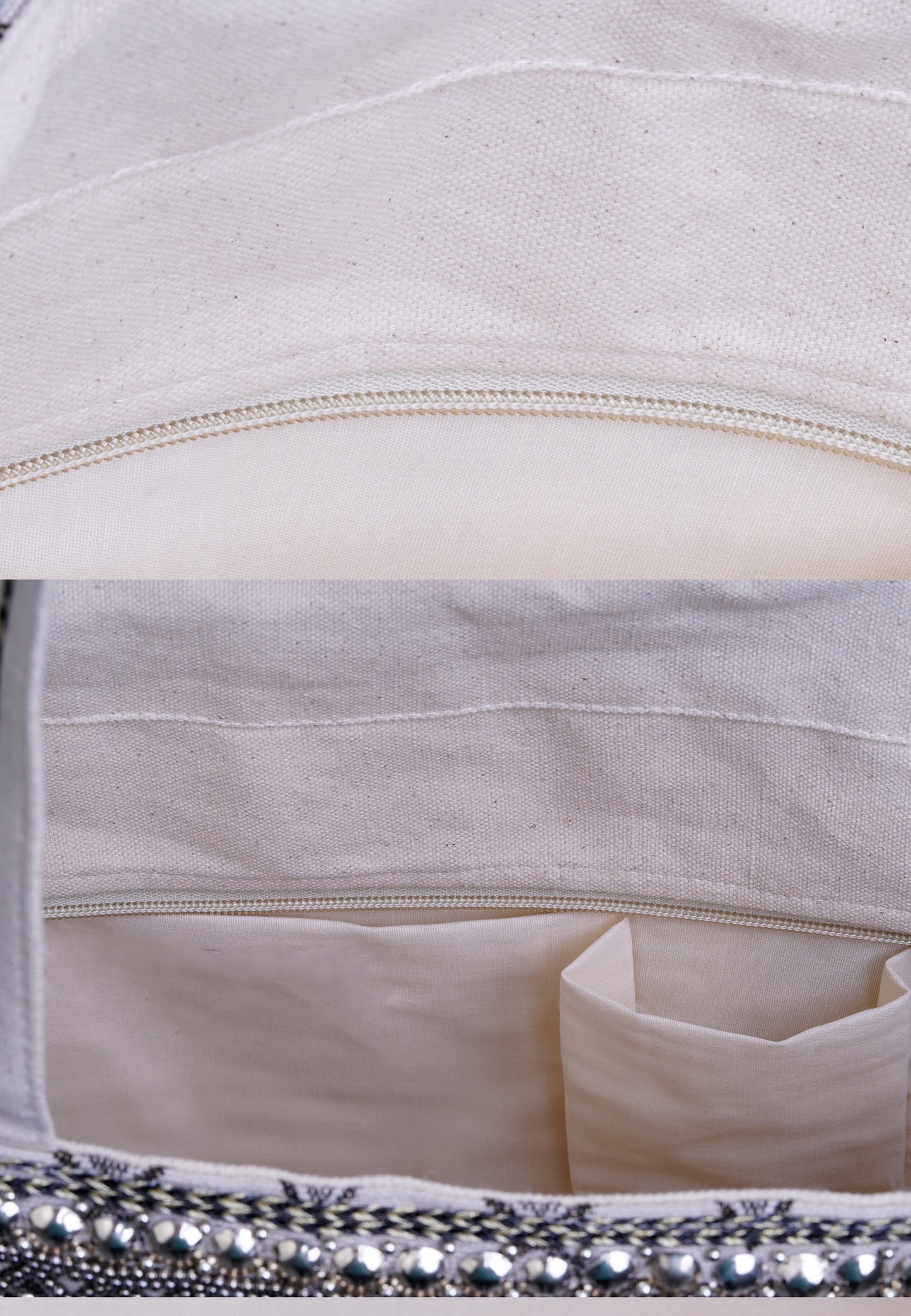 XL-Strandtasche Hippie-Indische Baumwolltasche in Creme