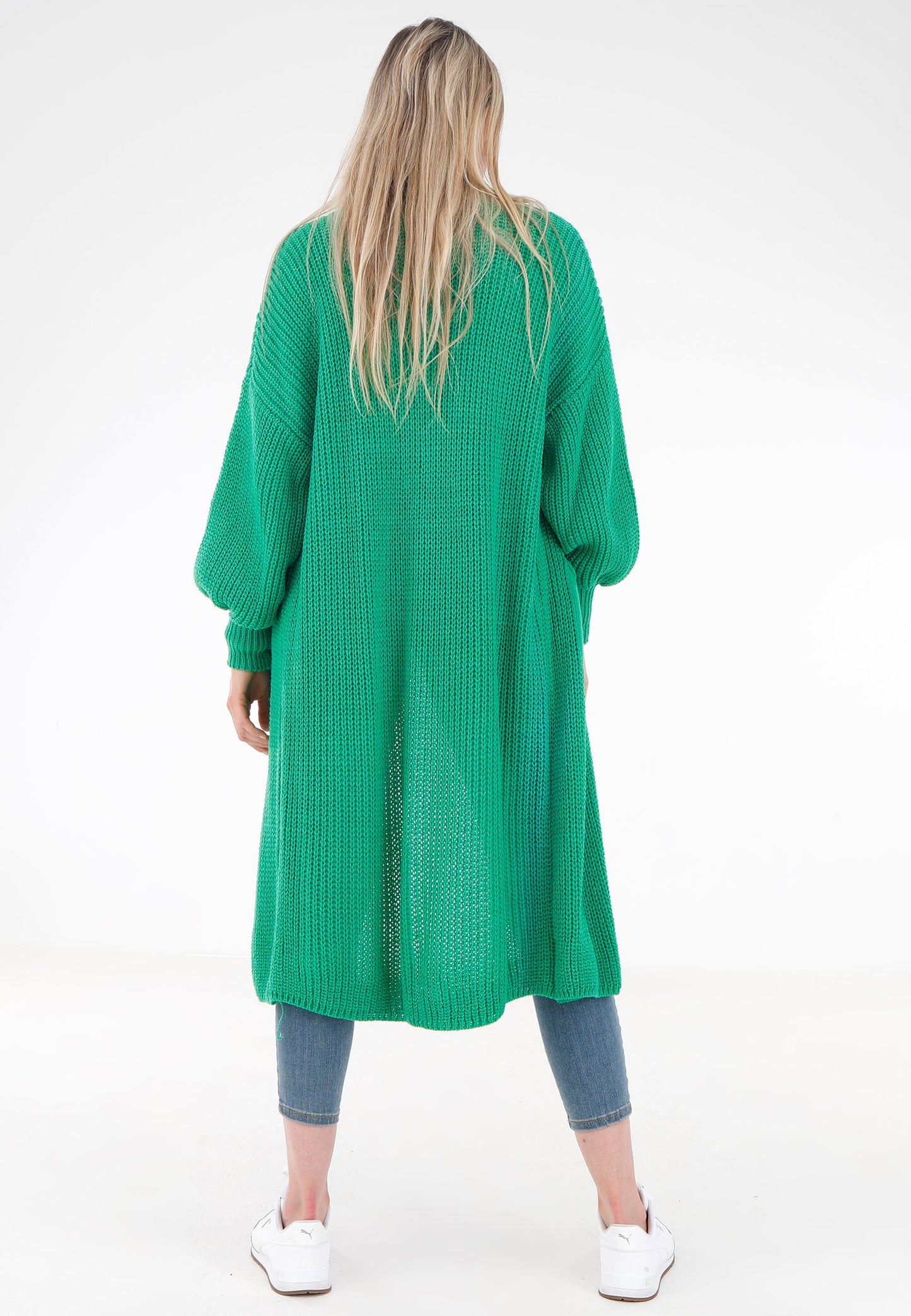 Basic Strickjacke Cardigan Verschlusslos mit Einschubtaschen
