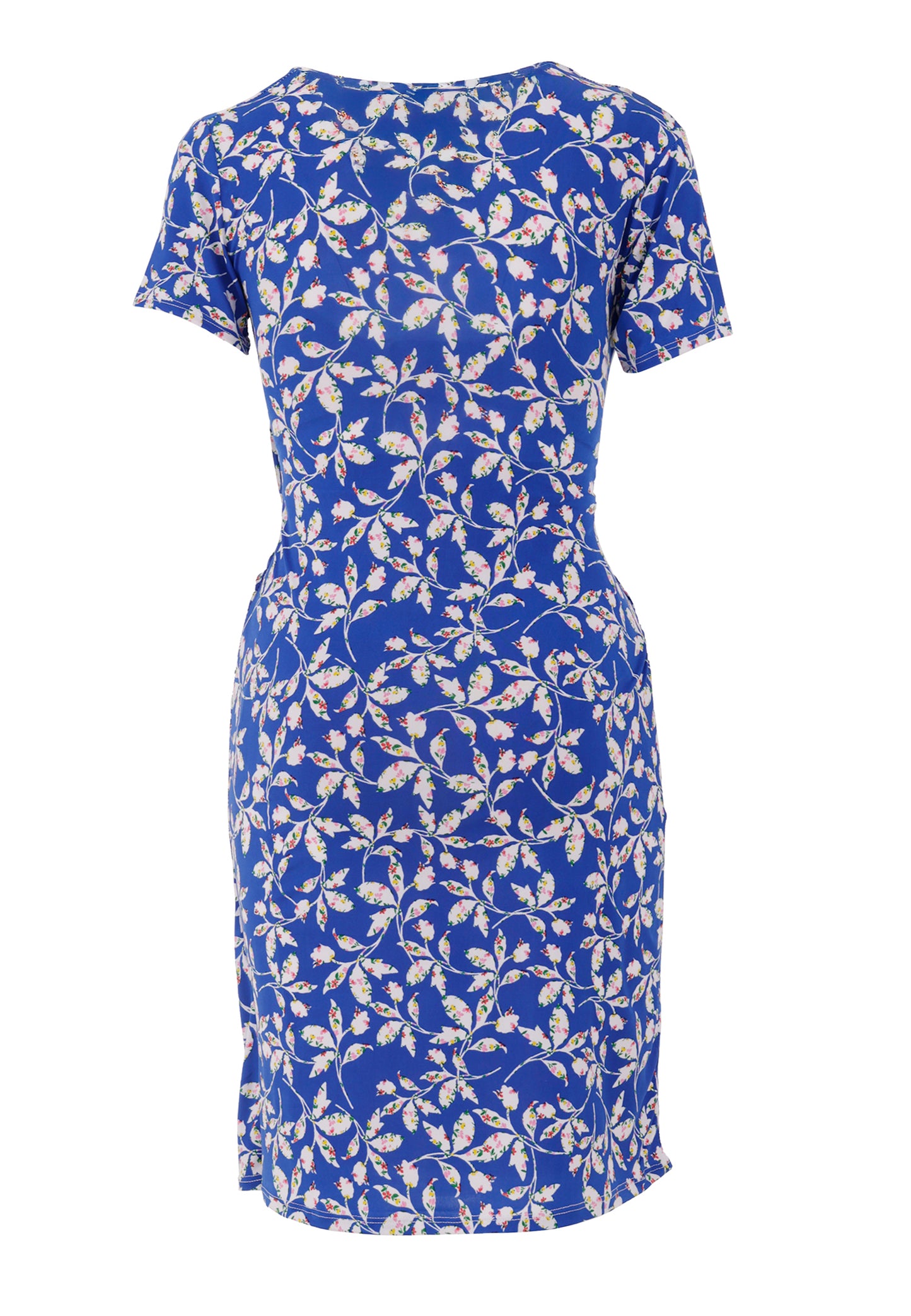 mit floralem Print und Raffungen