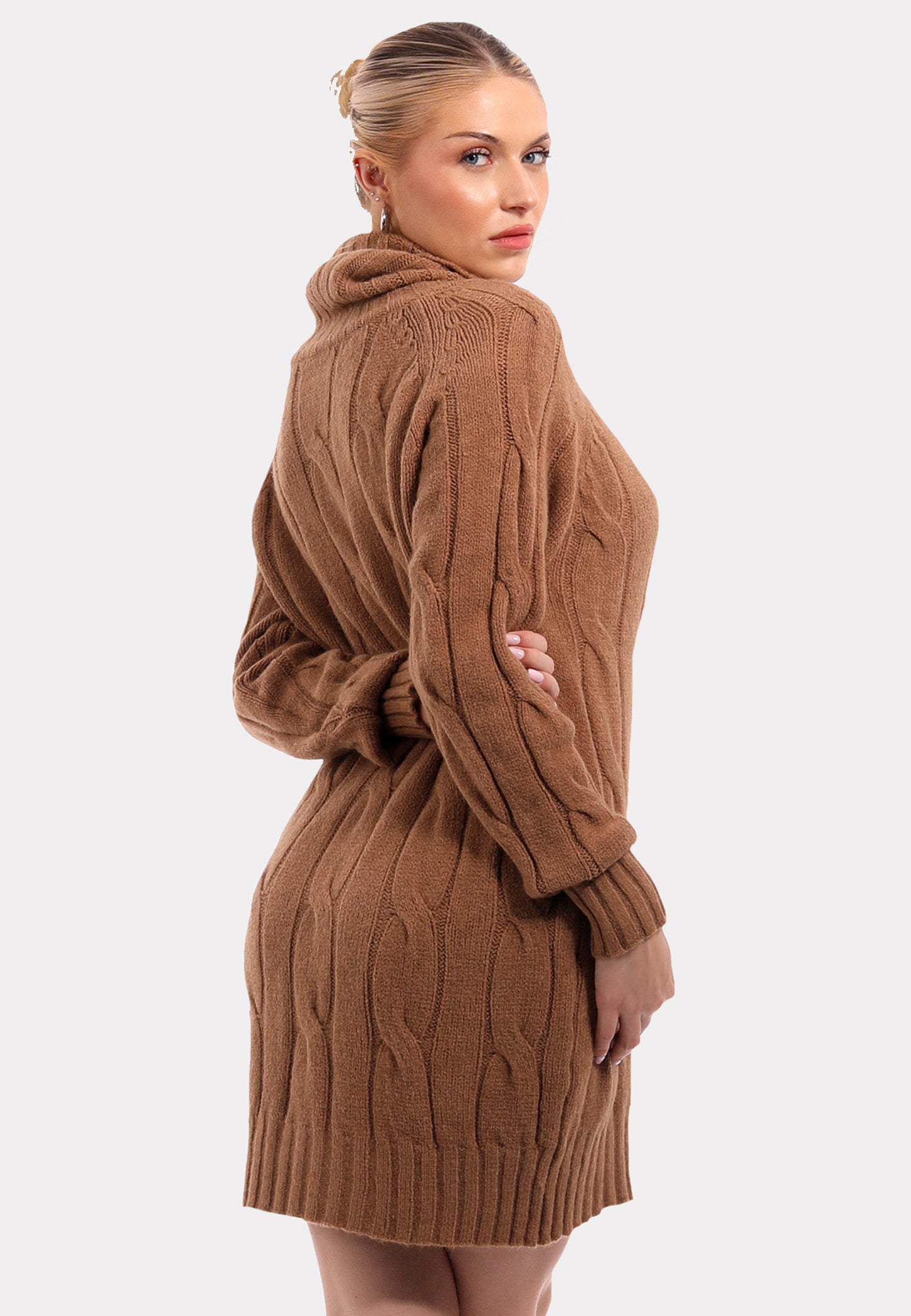 Rollkragen Strickkleid