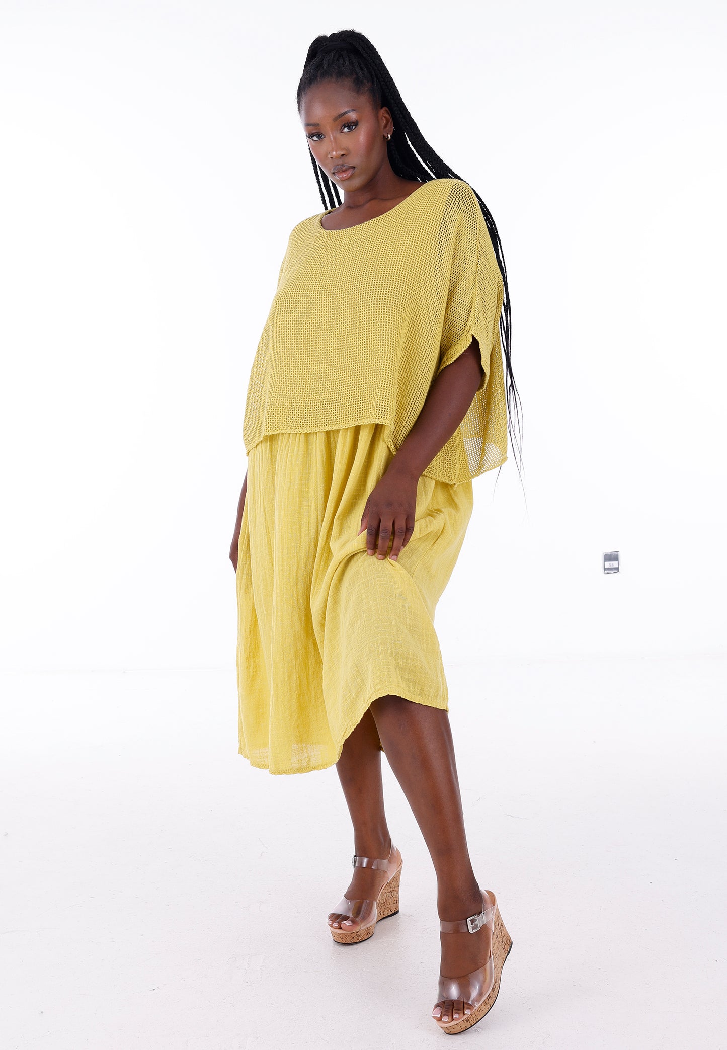 Baumwoll-Kleid im modernen Lagenlook – bequem & stilvoll