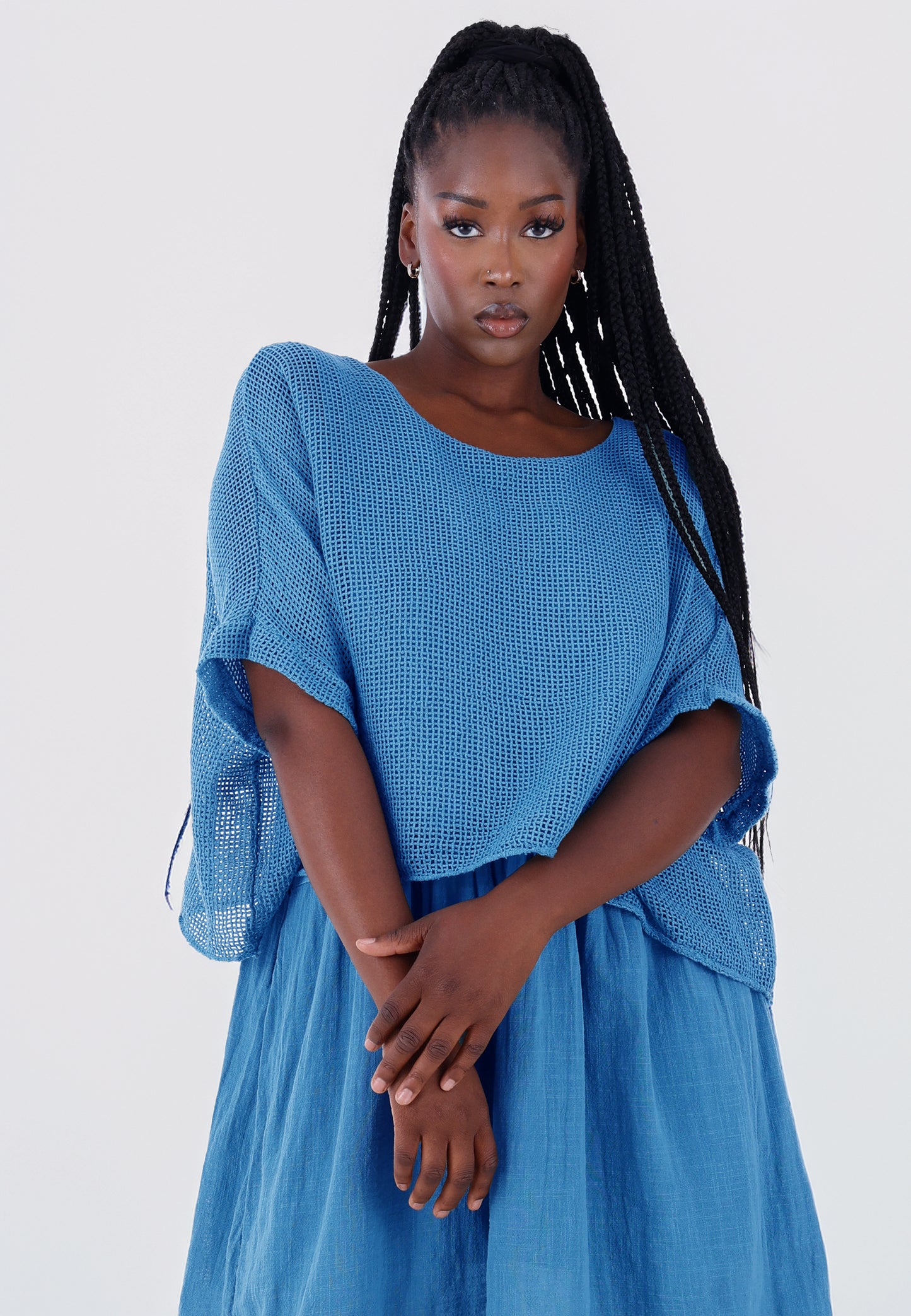 Baumwoll-Kleid im modernen Lagenlook – bequem & stilvoll