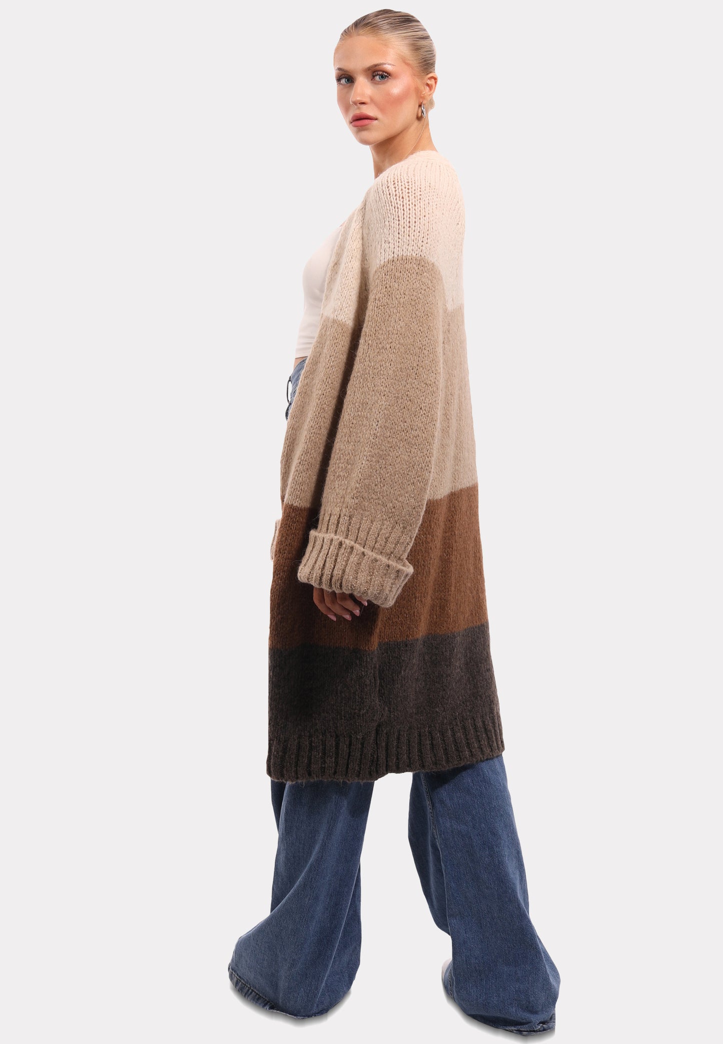 Patchwork Strickjacke