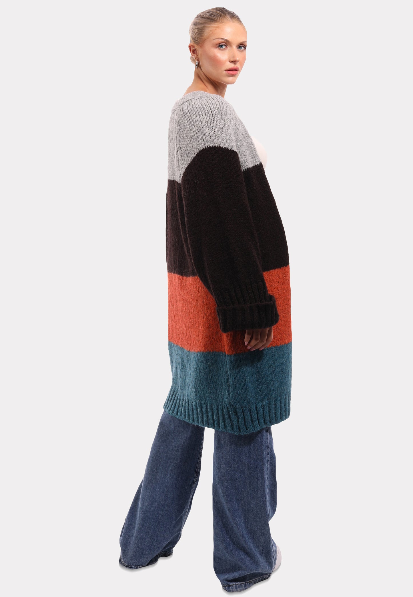 Patchwork Strickjacke