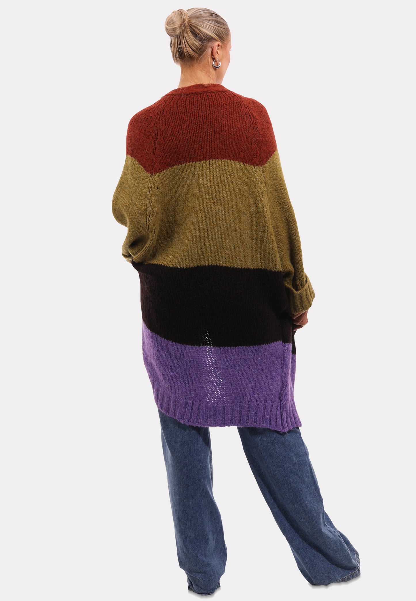 Patchwork Strickjacke