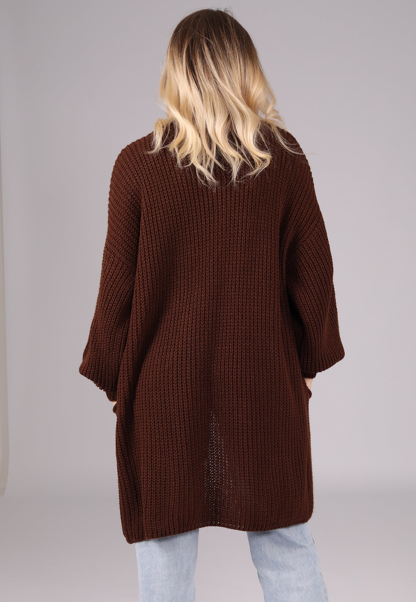 "Herbstlicher Damen-Cardigan – Gemütlicher Strickjacke mit Taschen"