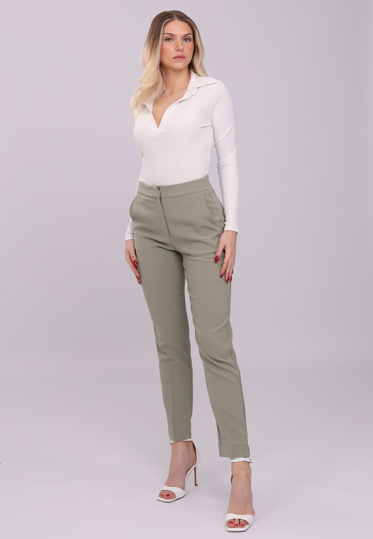 High-Waist Eleganzhose mit Stretchkomfort