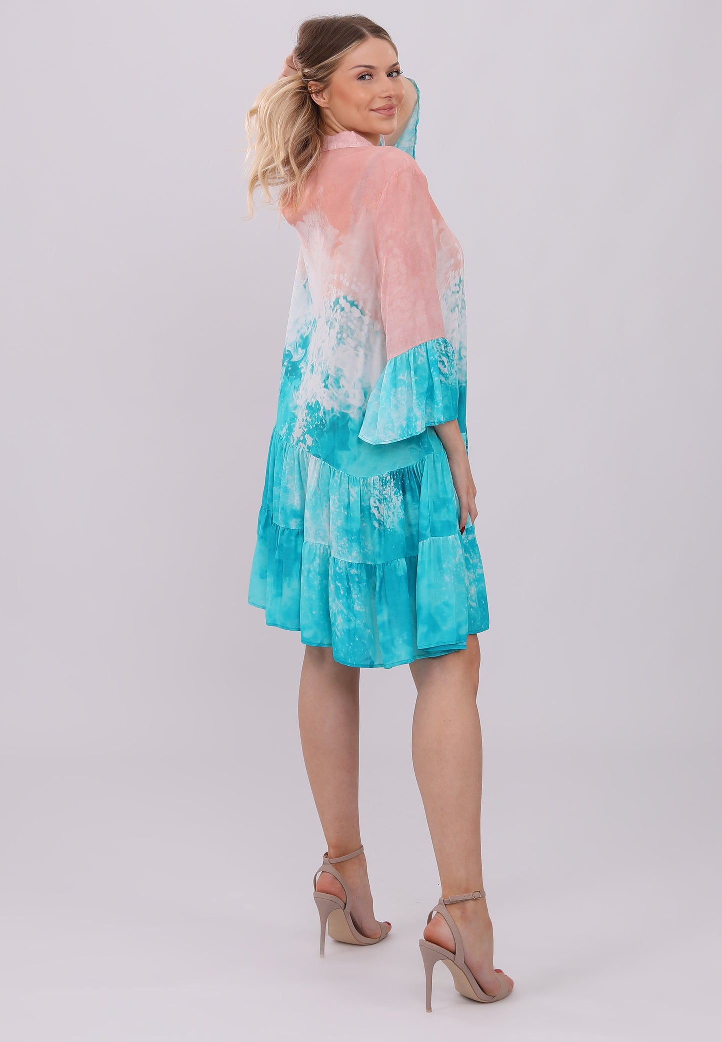Boho-Tunika-Kleid in Farbverlauf