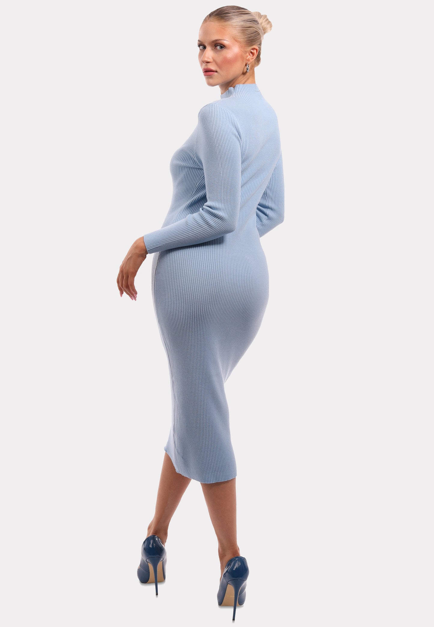 Strickkleid mit Stehkragen KNIT DRESS