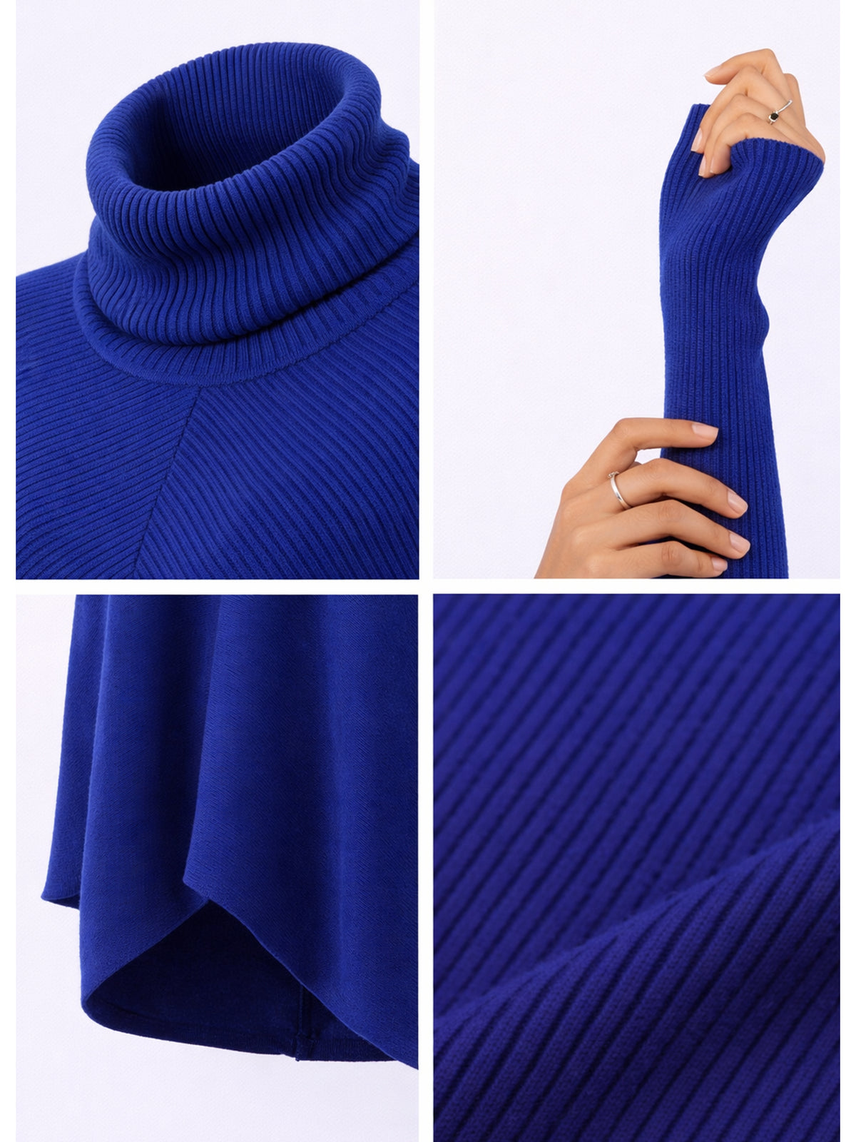 Longpullover „Made in Italy – Oversize-Strickpullover mit Rollkragen“