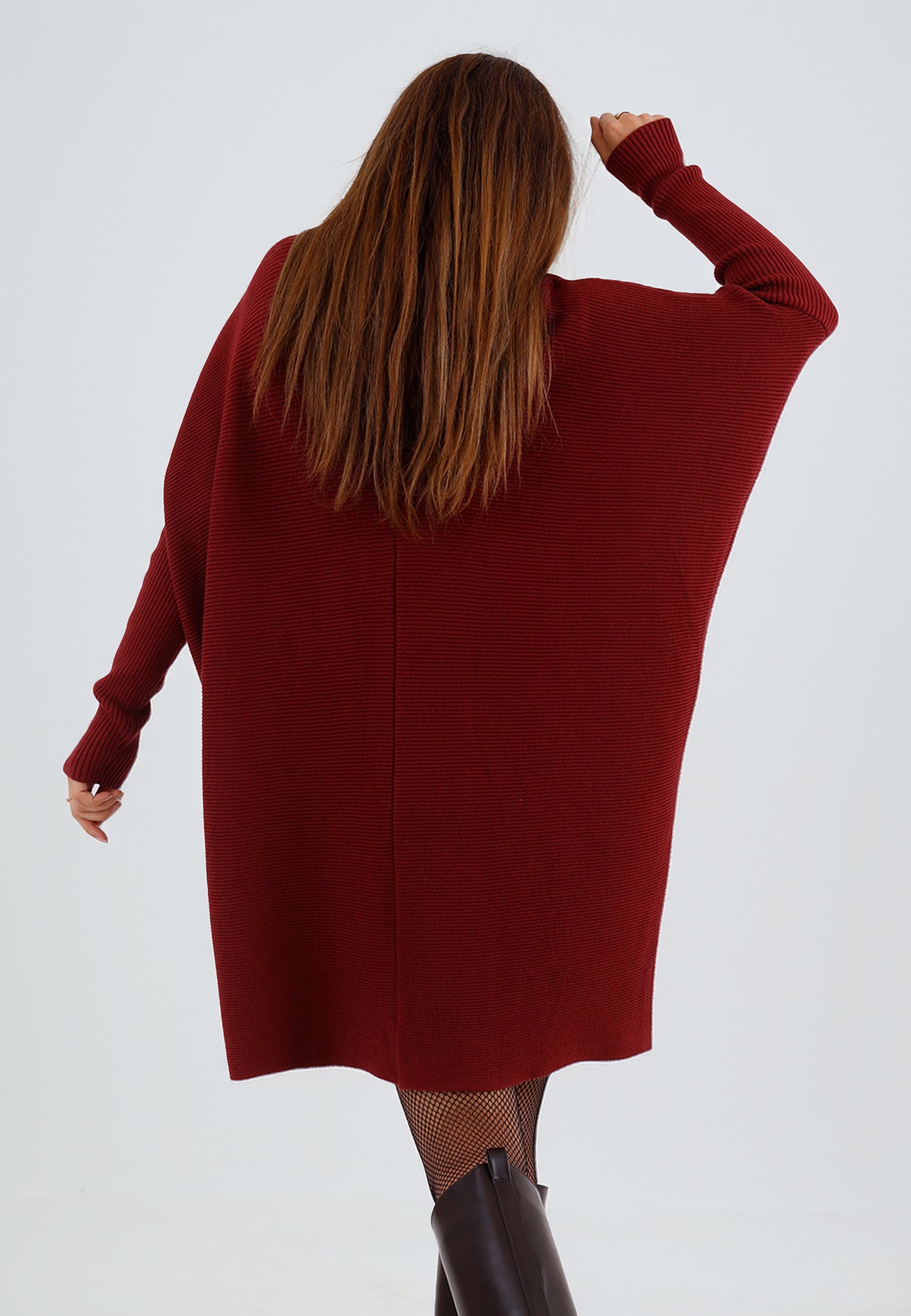Longpullover „Made in Italy – Oversize-Strickpullover mit Rollkragen“