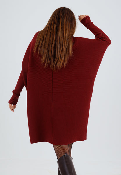 Longpullover „Made in Italy – Oversize-Strickpullover mit Rollkragen“