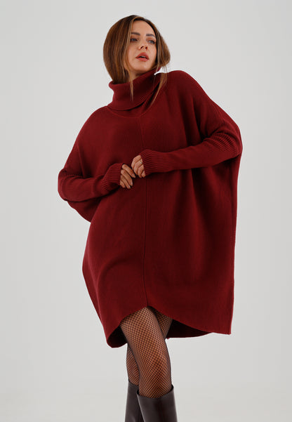 Longpullover „Made in Italy – Oversize-Strickpullover mit Rollkragen“