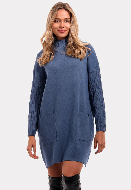 Allrounder Long Pullover mit Stehkragen