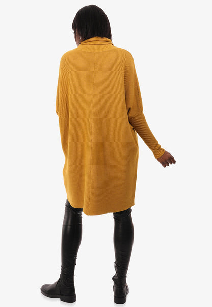 Longpullover „Made in Italy – Oversize-Strickpullover mit Rollkragen“
