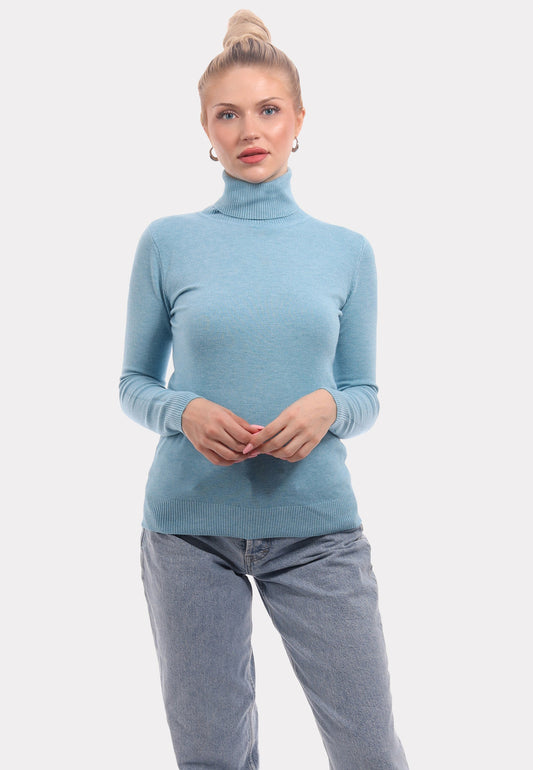 Basic Rollkragenpullover aus Feinstrick