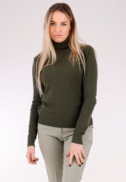 Basic Rollkragenpullover aus Feinstrick
