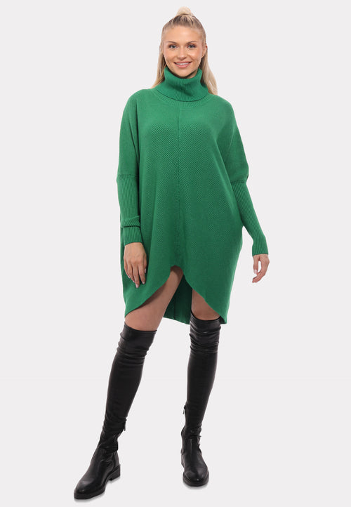 Longpullover asymmetrisch mit Rollkragen