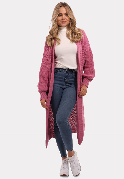 Basic Strickjacke Cardigan Verschlusslos mit Einschubtaschen