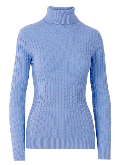 Rollkragenpullover, One Size, Zopfmuster, verschiedene Farben“