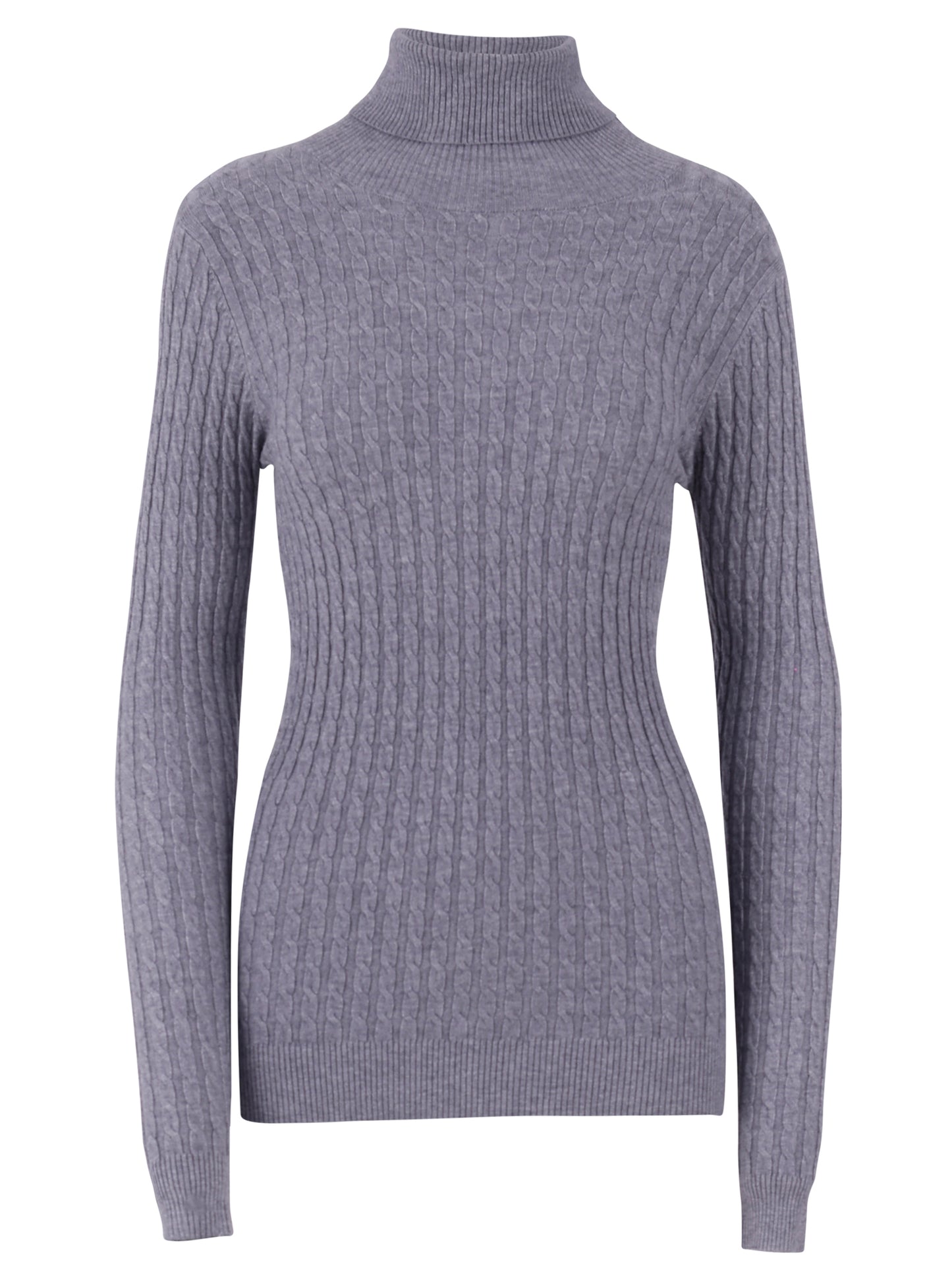 Rollkragenpullover One Size, Zopfmuster, verschiedene Farben