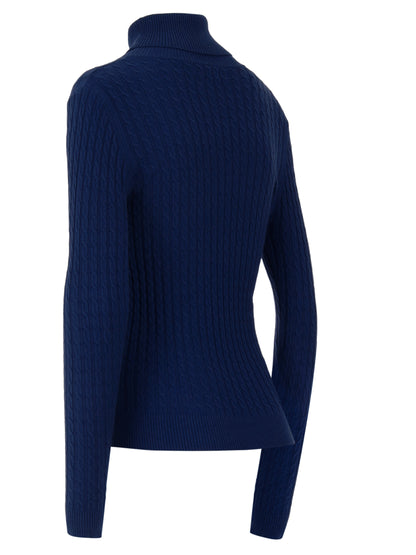 Rollkragenpullover One Size, Zopfmuster, verschiedene Farben