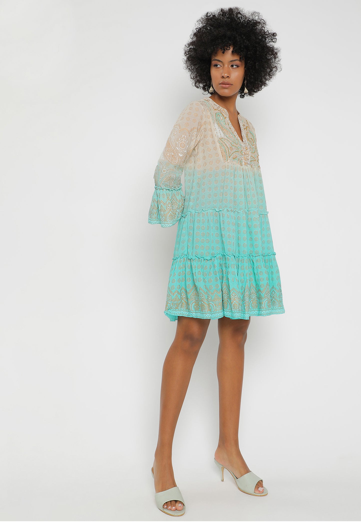 Boho-Chic Tunika mit Perlenverzierung