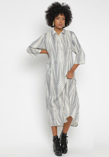 Luxuriöses Baumwolle Maxikleid – Einheitsgröße (34-44)