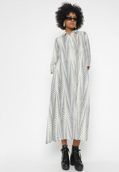 Luxuriöses Baumwolle Maxikleid – Einheitsgröße (34-44)