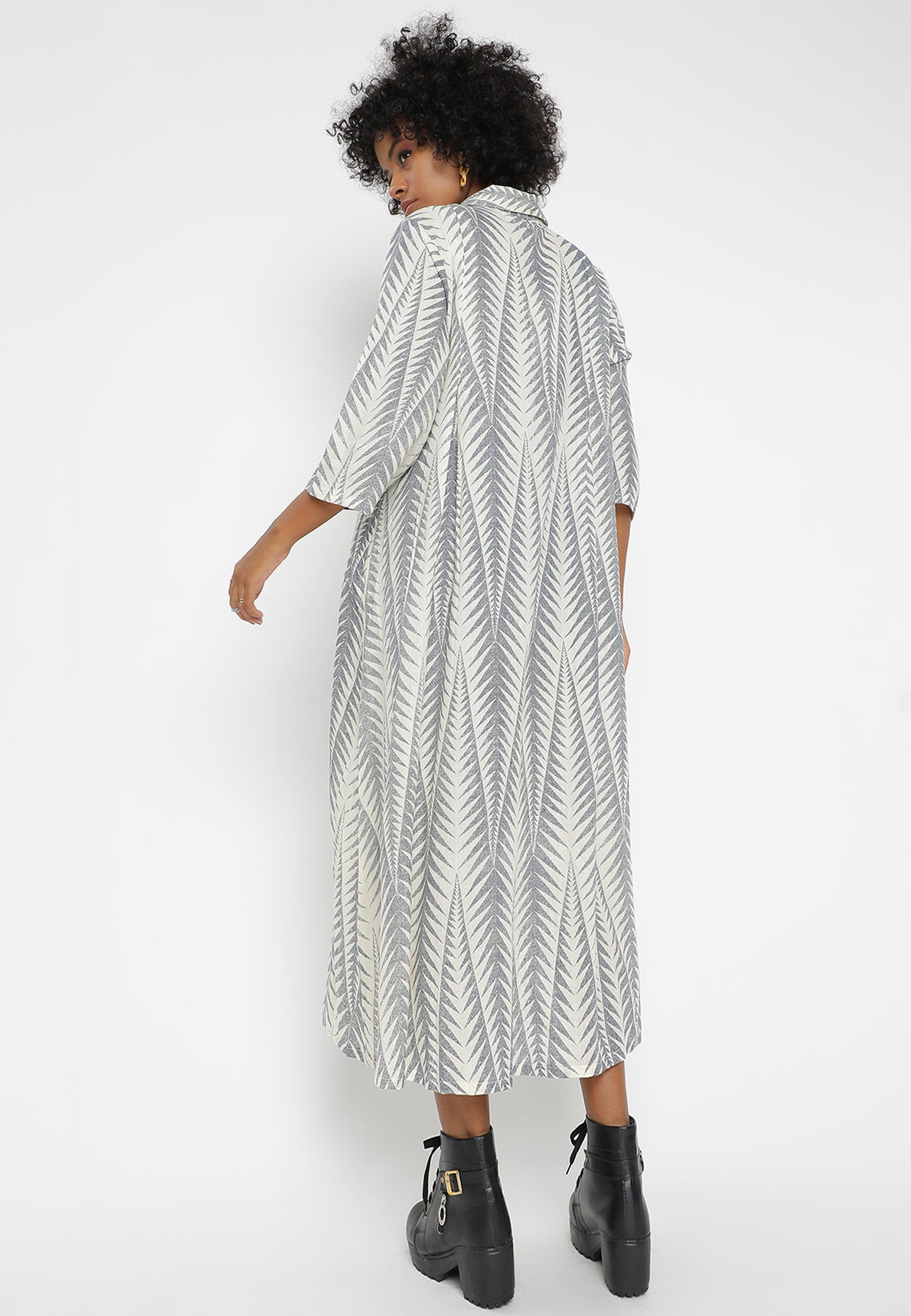 Luxuriöses Baumwolle Maxikleid – Einheitsgröße (34-44)