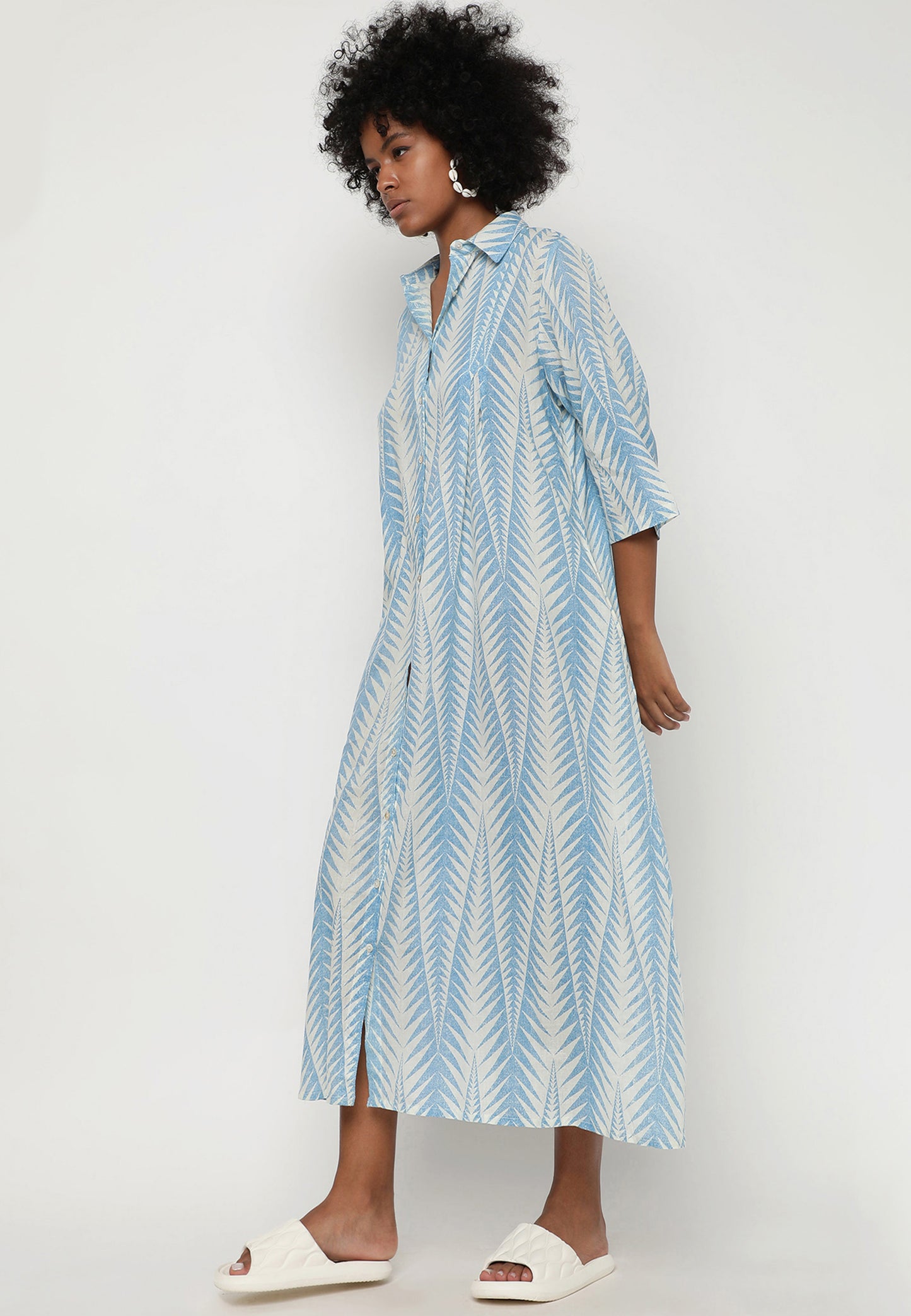 Luxuriöses Baumwolle Maxikleid – Einheitsgröße (34-44)