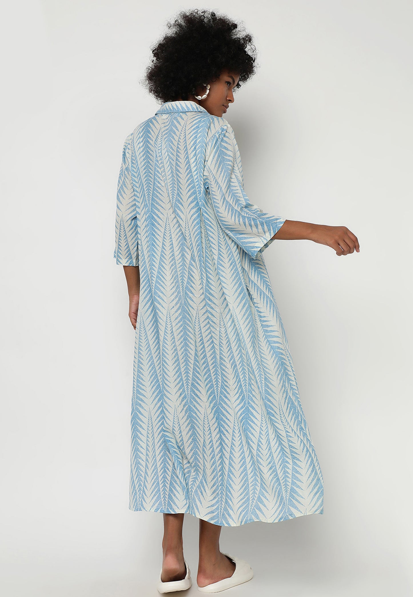 Luxuriöses Baumwolle Maxikleid – Einheitsgröße (34-44)