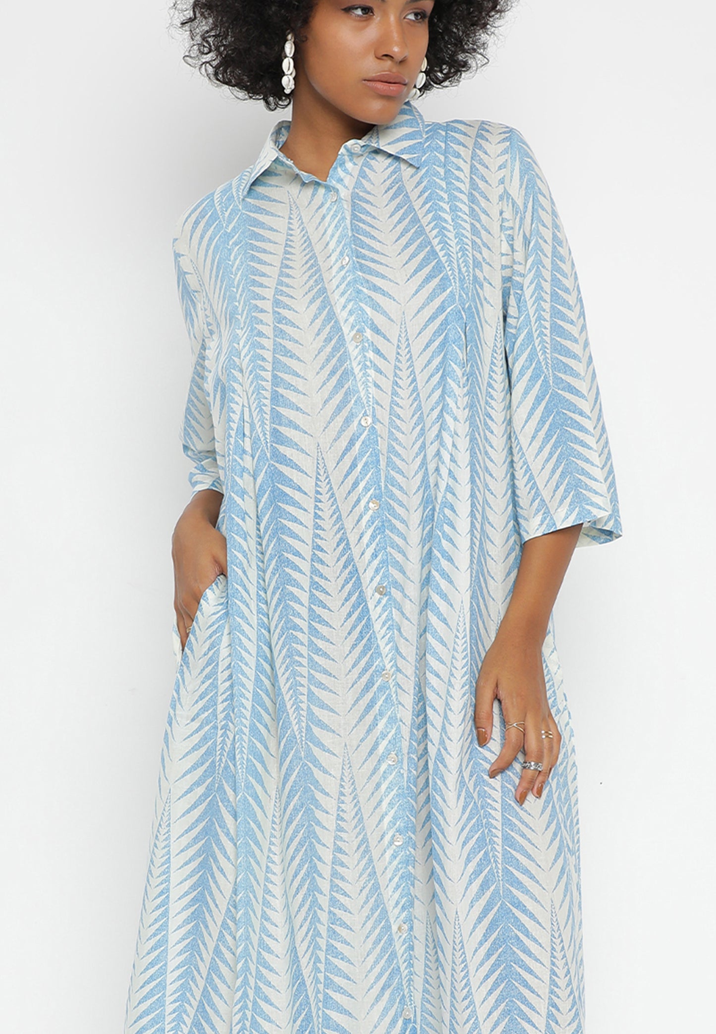 Luxuriöses Baumwolle Maxikleid – Einheitsgröße (34-44)