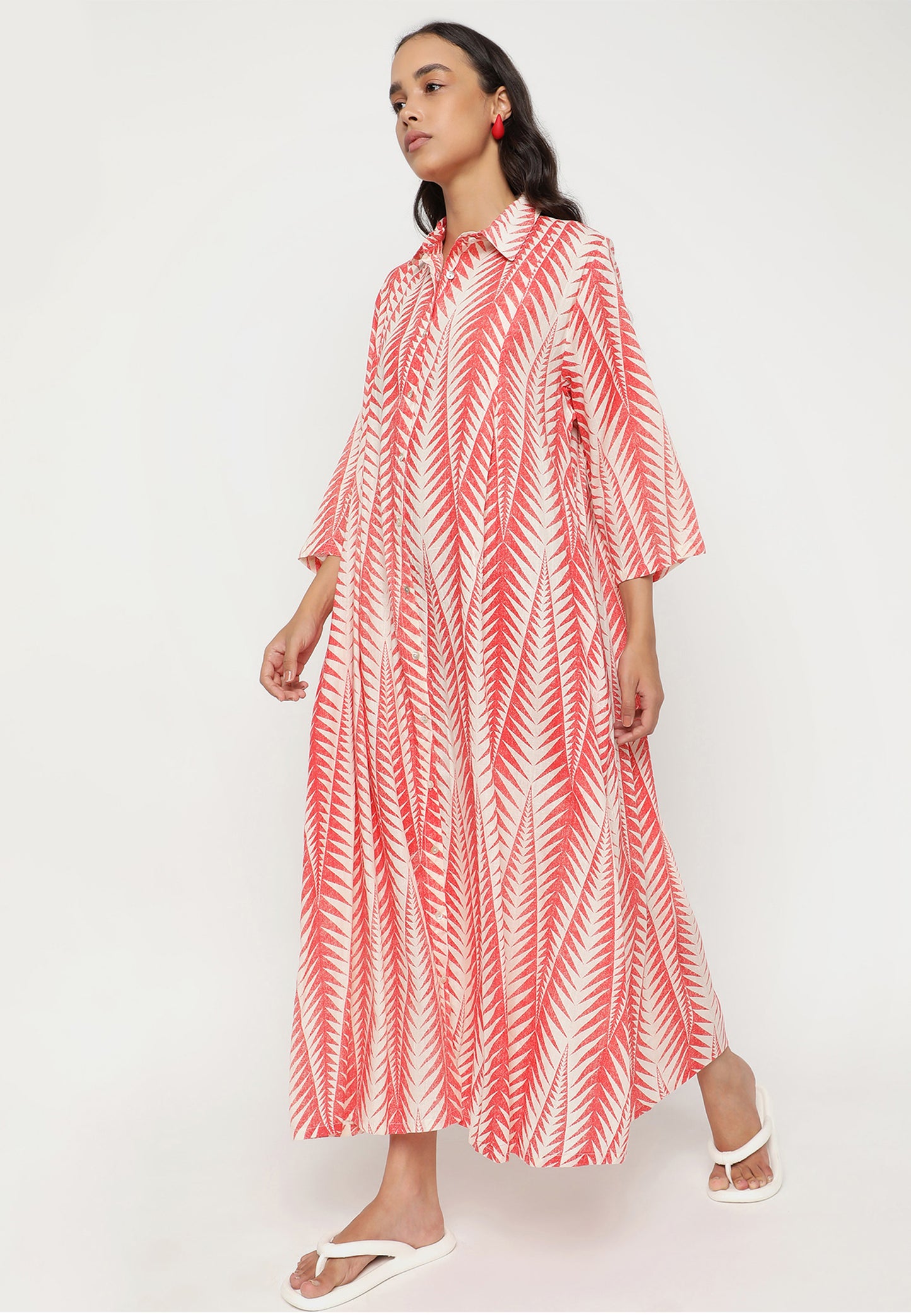 Luxuriöses Baumwolle Maxikleid – Einheitsgröße (34-44)