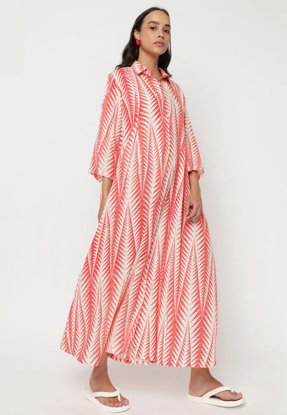 Luxuriöses Baumwolle Maxikleid – Einheitsgröße (34-44)