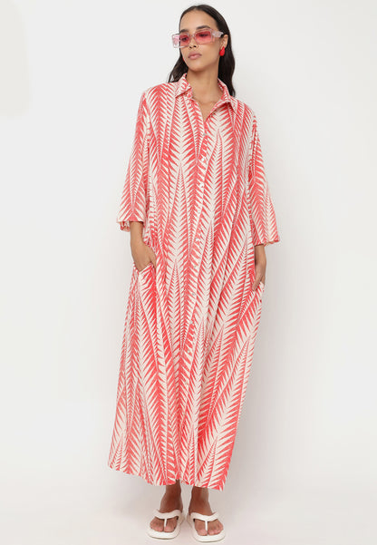 Luxuriöses Baumwolle Maxikleid – Einheitsgröße (34-44)