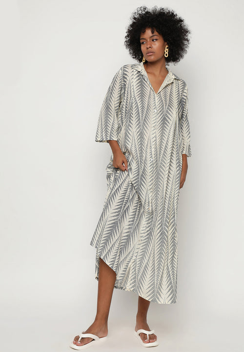 Luxuriöses Baumwolle Maxikleid – Einheitsgröße (34-44)
