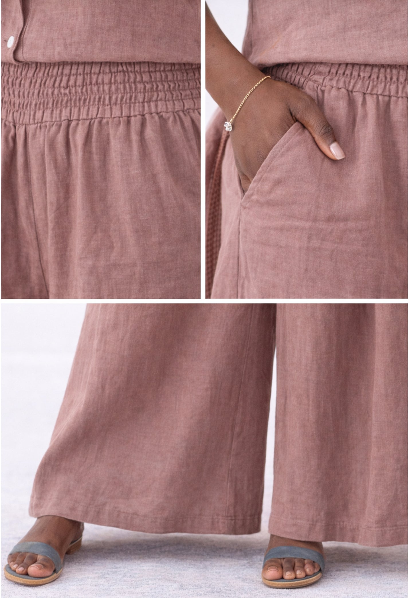 mit hohem Smokbund – bequem & stylisch aus Leinen