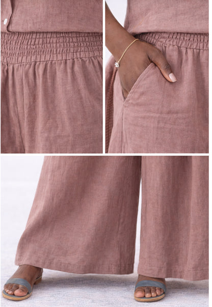 mit hohem Smokbund – bequem & stylisch aus Leinen