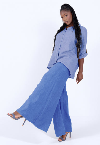 mit hohem Smokbund – bequem & stylisch aus Leinen