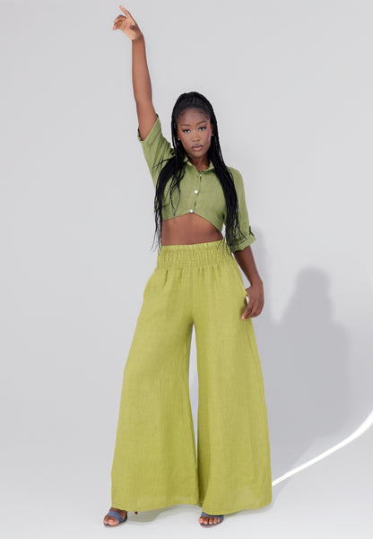 mit hohem Smokbund – bequem & stylisch aus Leinen