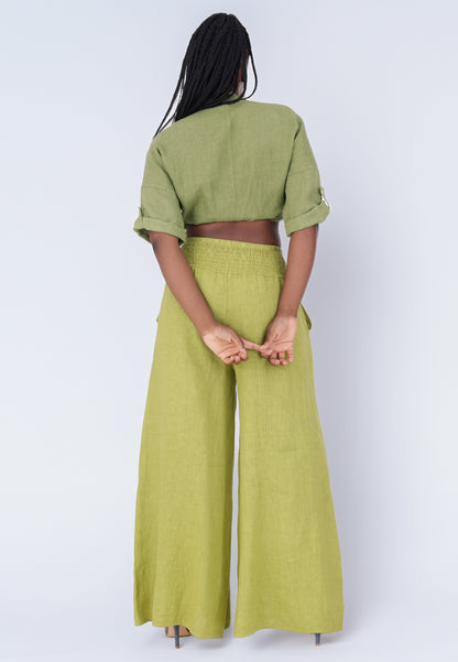 mit hohem Smokbund – bequem & stylisch aus Leinen